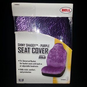 Bell Shiny Shaggy Seat Cover, Purple (1-pack)